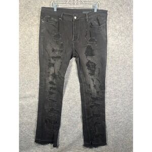 Rockstar Original RSM 205 Spade Black Distressed Ripped Jeans Mens 38 Streetwear